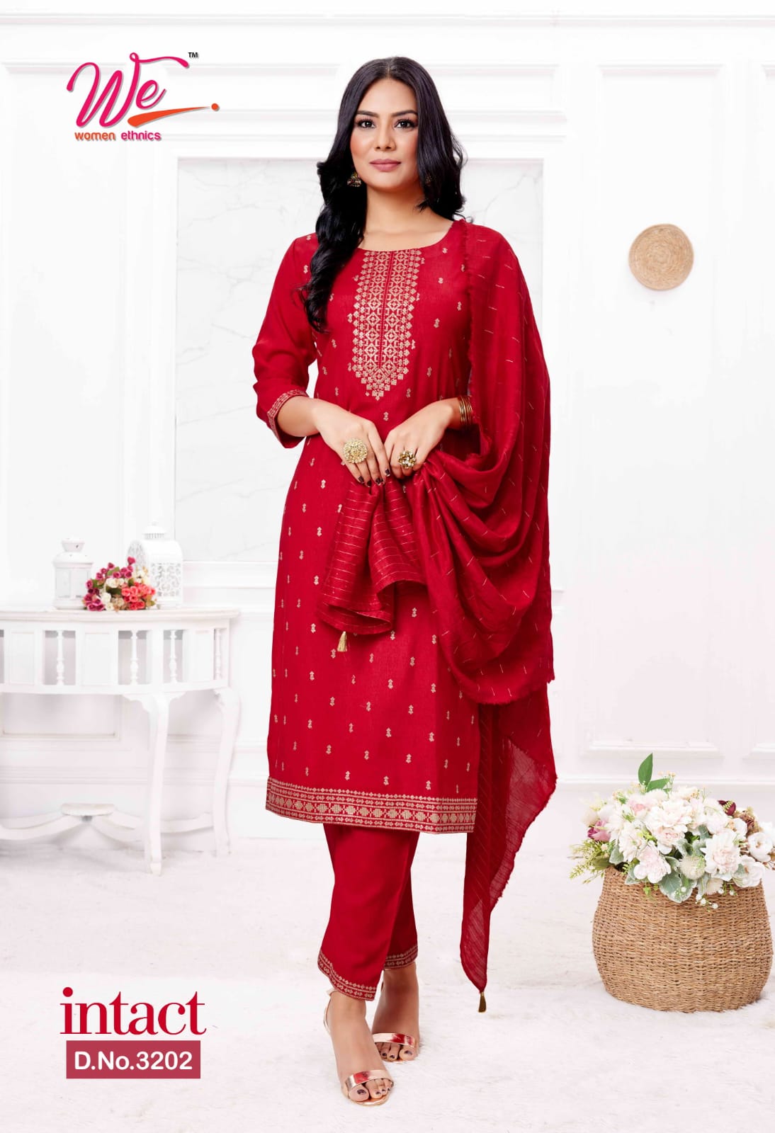 Wanna Intact Designer Rayon Readymade Suits Catalog
